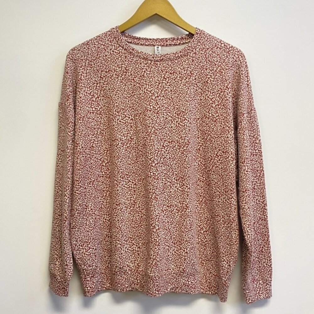 Athleta Pull Over Leopard Print Crew Neck Top - Picture 2 of 10